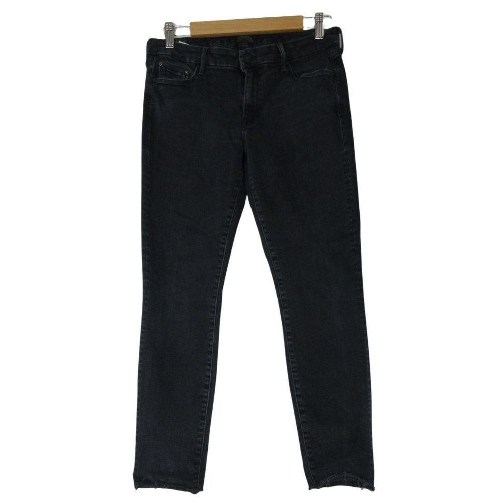 Mother The Looker ankle fray jeans in Blackbird wash, 31